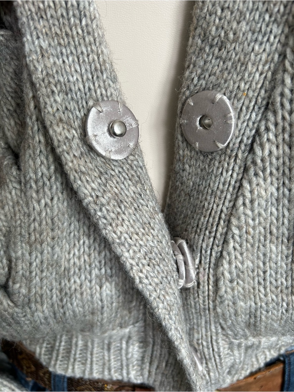 White Space by Hudson’s Bay Co. Woven Cable Knit Cardigan - Picture 7 of 15